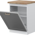 Πρόσοψη ντουλαπιού πλυντηρίου πιάτων Tahoma K60-Γραφίτης