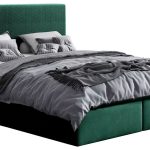 Επενδυμένο κρεβάτι Cosmo-Prasino-200 x 200