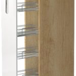 Επιδαπέδιο ντουλάπι ψηλό Raval K14-30-1KZ-Φυσικό - Λευκό γυαλιστερό