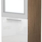 Επιδαπέδιο ντουλάπι φούρνου ψηλό Raval K14-60-1KR-Φυσικό σκούρο - Λευκό γυαλιστερό