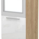 Επιδαπέδιο ντουλάπι φούρνου ψηλό Raval K14-60-1KR-Δρυς - Λευκό γυαλιστερό