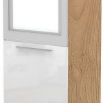 Επιδαπέδιο ντουλάπι φούρνου ψηλό Raval K14-60-1KR-Καρυδί - Λευκό γυαλιστερό