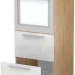 Επιδαπέδιο ντουλάπι φούρνου ψηλό Raval K14-60-2MB-Φυσικό - Λευκό γυαλιστερό