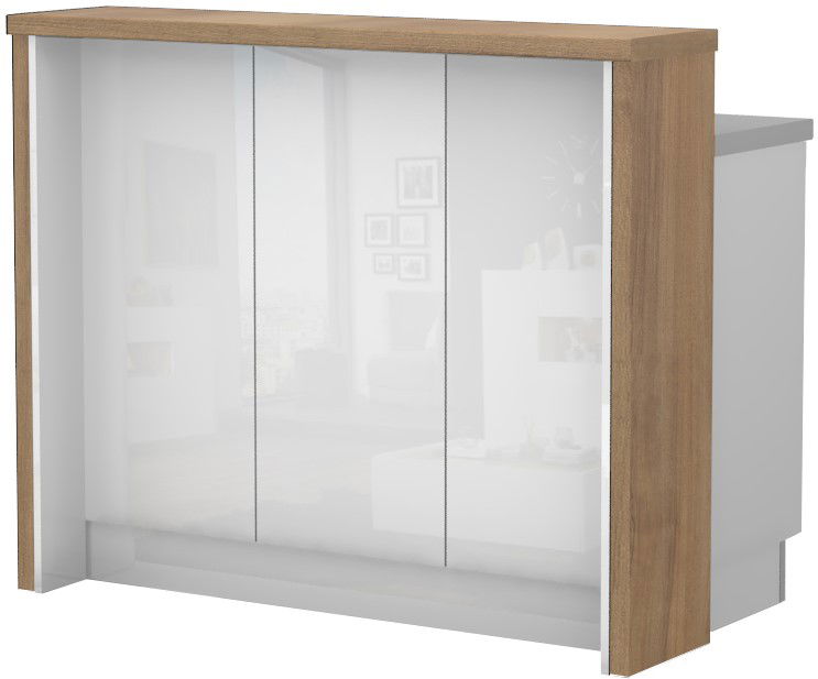 image_717901_riva-pult-120-2-30-ku-70rv Πάγκος νησίδας Raval-Μήκος: 120 εκ.-Λευκό γυαλιστερό-Pacific Wallnut - Image 1