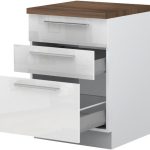 Επιδαπέδιο ντουλάπι Raval R-60-3MBOX-Λευκό - Λευκό γυαλιστερό
