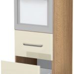 Επιδαπέδιο ντουλάπι φούρνου ψηλό Modena K14-60-2MB-Καρυδί - Μπεζ