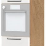 Επιδαπέδιο ντουλάπι φούρνου ψηλό Modena K21-60-2KR-Καρυδί - Λευκό γυαλιστερό
