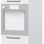 Επιδαπέδιο ντουλάπι φούρνου ψηλό Modena K21-60-2KR-Λευκό γυαλιστερό - Γκρι Ανοιχτό