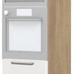 Επιδαπέδιο ντουλάπι φούρνου ψηλό Modena K21-60-RM-Δρυς - Λευκό γυαλιστερό
