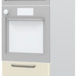 Επιδαπέδιο ντουλάπι φούρνου ψηλό Modena K21-60-RM-Λευκό - Μπεζ