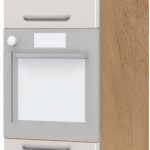 Επιδαπέδιο ντουλάπι φούρνου ψηλό Modena K23-60-2KR-Καρυδί - Γκρι ανοιχτό