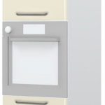 Επιδαπέδιο ντουλάπι φούρνου ψηλό Modena K23-60-2KR-Λευκό - Μπεζ
