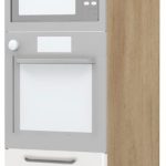 Επιδαπέδιο ντουλάπι φούρνου ψηλό Modena K23-60-RM-Δρυς - Λευκό γυαλιστερό