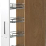 Επιδαπέδιο ντουλάπι ψηλό Modena K21-30-1KZ-Καρυδί - Λευκό γυαλιστερό