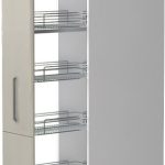 Επιδαπέδιο ντουλάπι ψηλό Modena K21-30-1KZ-Λευκό - Γκρι ανοιχτό