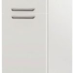 Επιδαπέδιο ντουλάπι ψηλό Modena K23-60-2KF-Λευκό γυαλιστερό - Γκρι Ανοιχτό