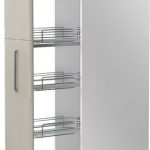 Επιδαπέδιο ντουλάπι ψηλό Modena K23-30-1KZ-Λευκό γυαλιστερό - Γκρι Ανοιχτό