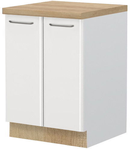 image_720333_modern-r-60-2k-3-be-ku-55md-2xr20-256-nebraskaoak-ne Επιδαπέδιο ντουλάπι Modena R-60-2K-Λευκό - Λευκό γυαλιστερό - Image 1