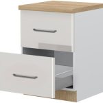 Επιδαπέδιο ντουλάπι Modena R-60-2MBOX-Λευκό - Γκρι ανοιχτό