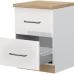 Επιδαπέδιο ντουλάπι Modena R-60-2MBOX-Λευκό - Λευκό γυαλιστερό