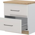 Επιδαπέδιο ντουλάπι Modena R-80-2MBOX-Λευκό - Γκρι ανοιχτό