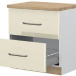 Επιδαπέδιο ντουλάπι Modena R-80-2MBOX-Λευκό - Μπεζ
