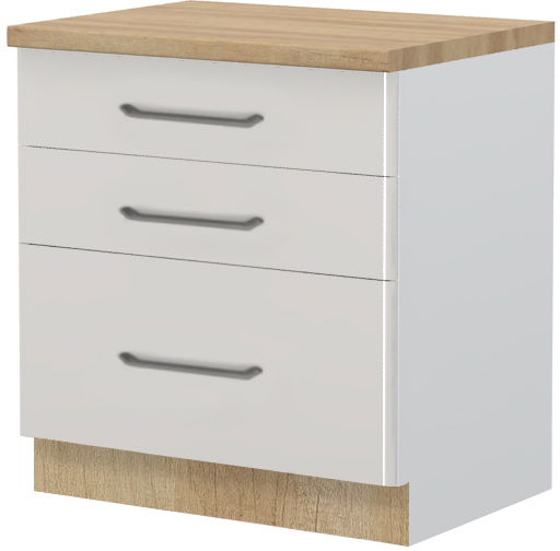image_720358_modern-r-80-3f-3-be-ku-58md-3xr20-320-nebraskaoak-ne Επιδαπέδιο ντουλάπι Modena R-80-3F-Λευκό - Γκρι ανοιχτό - Image 1