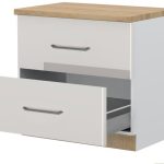Επιδαπέδιο ντουλάπι Modena R-90-2MBOX-Λευκό - Γκρι ανοιχτό