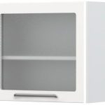 Ντουλάπι κρεμαστό Modena V5-60-1KS με βιτρίνα-Λευκό - Λευκό γυαλιστερό