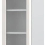 Ντουλάπι κρεμαστό Modena V7-40-1KS με βιτρίνα-Λευκό - Γκρι ανοιχτό