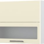 Ντουλάπι κρεμαστό Modena V7-90-1K1SP με βιτρίνα-Λευκό - Μπεζ