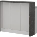 Πάγκος νησίδας Modena-Μήκος: 120 εκ.-Γκρι ανοιχτό-Black Stone