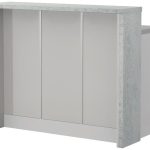 Πάγκος νησίδας Modena-Μήκος: 120 εκ.-Γκρι ανοιχτό-Chromix Silver
