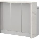 Πάγκος νησίδας Modena-Μήκος: 120 εκ.-Γκρι ανοιχτό-White Marble