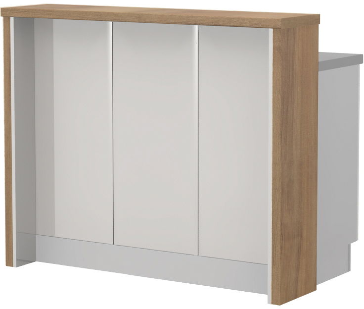 image_720507_modern-pult-120-3-30-ku-55md Πάγκος νησίδας Modena-Μήκος: 120 εκ.-Λευκό γυαλιστερό-Pacific Wallnut - Image 1