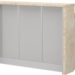 Πάγκος νησίδας Modena-Μήκος: 135 εκ.-Γκρι ανοιχτό-Latino Marble