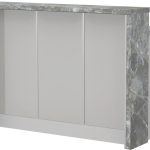 Πάγκος νησίδας Modena-Μήκος: 135 εκ.-Γκρι ανοιχτό-Siena Marble