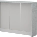 Πάγκος νησίδας Modena-Μήκος: 150 εκ.-Γκρι ανοιχτό-Chromix Silver