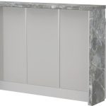 Πάγκος νησίδας Modena-Μήκος: 150 εκ.-Γκρι ανοιχτό-Siena Marble