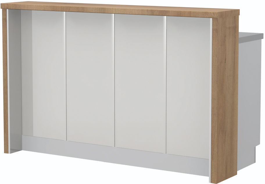 image_720579_modern-pult-160-3-30-ku-55md Πάγκος νησίδας Modena-Μήκος: 160 εκ.-Λευκό γυαλιστερό-Pacific Wallnut - Image 1