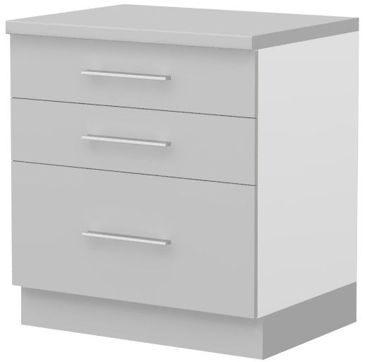 Modern-BP-F-3-58-KU-00 Πλαϊνό πάνελ επιδαπέδιου ντουλαπιού Modena BP-F-Λευκό - Image 1