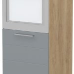 Επιδαπέδιο ντουλάπι φούρνου ψηλό Hudson K14-60-1KR-Δρυς - Γκρι