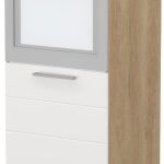 Επιδαπέδιο ντουλάπι φούρνου ψηλό Hudson K14-60-1KR-Δρυς - Λευκό