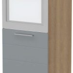 Επιδαπέδιο ντουλάπι φούρνου ψηλό Hudson K14-60-1KR-Καρυδί - Γκρι