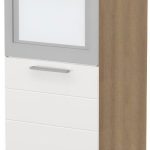 Επιδαπέδιο ντουλάπι φούρνου ψηλό Hudson K14-60-1KR-Καρυδί - Λευκό