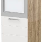 Επιδαπέδιο ντουλάπι φούρνου ψηλό Hudson K14-60-1KR-Φυσικό - Λευκό