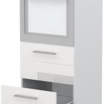 Επιδαπέδιο ντουλάπι φούρνου ψηλό Hudson K14-60-2MB-Λευκό - Λευκό γυαλιστερό
