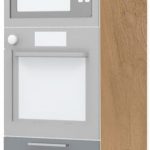 Επιδαπέδιο ντουλάπι φούρνου ψηλό Hudson K23-60-2RM-Καρυδί - Γκρι