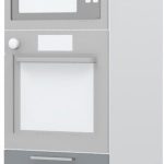 Επιδαπέδιο ντουλάπι φούρνου ψηλό Hudson K23-60-2RM-Λευκό - Γκρι