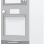 Επιδαπέδιο ντουλάπι φούρνου ψηλό Hudson K23-60-2RM-Λευκό γυαλιστερό - Γκρι